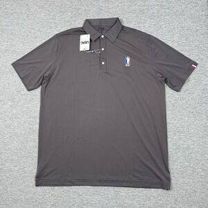 U Suck at Golf Polo Shirt Mens XXL Gray USAG Performance Stretch Beer NEW